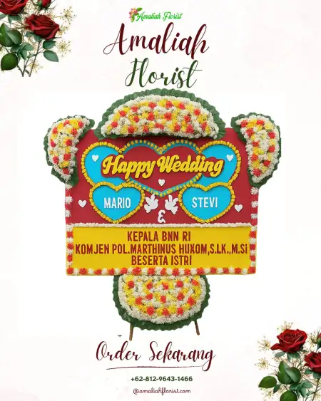 Papan Bunga Pernikahan Labuhan Ratu Baru
